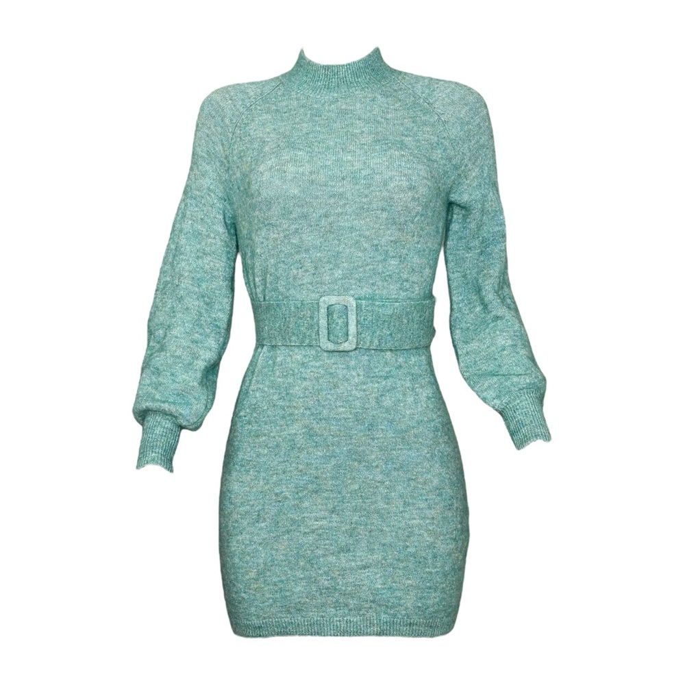Sezane Teal Mini Dress